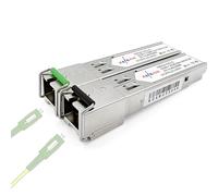 Elfcam - 1 Paire 10G SFP+ BIDI Module de Transceiver avec la Fibre Port SC Simplex Monomode, Prise en Charge 10Go/2,5Go/1,25Go, Compatible avec Cisco et Commutateur Ouvert, DDM 20km