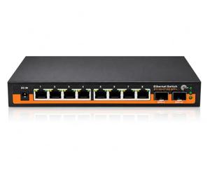 Elfcam® - 10Gb Commutateur Switch Fibre Optique Compatible avec Freebox Ultra et Orange Livebox 6, avec 2 Ports 10G SFP+ et 8 Ports 2,5 Gigabit Ethernet RJ45, Plug & Play Non Géré