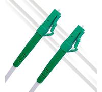 Elfcam - 12m Câble à Fibre Optique LC/APC 9° vers LC/APC 9° Simplex Monomode OS2 9/125μm LSZH, Blanc 12 Mètre