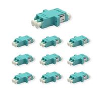 Elfcam® -12pcs Adaptateur à Fibre Optique Câble OM3 Multimode Duplex LC/UPCFemale à LC/UPC Female, Lot de 12