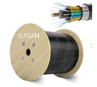Elfcam® - 150m Câble Structure Libre 250µm 12 Brins - Fibre Optique Monomode OS2 - MV - LSZH