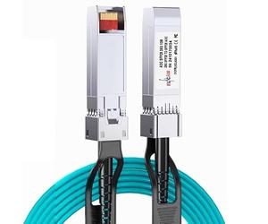 Elfcam® - 2 Mètres Câble Optique Actif AOC avec Transceivers 25Gb SFP28 ver SFP28, 25GbE Active Optical Cable Multimode OM3 pour NVIDIA Mellanox et Intel E810, 2m