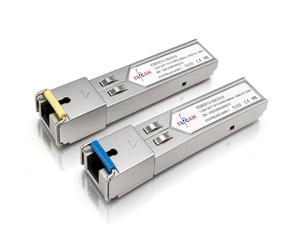 Elfcam® - 2 Pack 1,25 Gbps SFP 1000Base-BX WDM BIDI Connecteur de Fibre Optique SC Monomode 10KM DDM, Compatible avec Cisco, Ubiquiti Networks, Huawei, D-Link, Mikrotik
