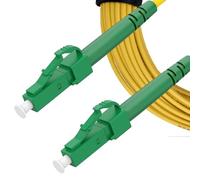 Elfcam® - 20m Câble à Fibre Optique LC/APC à LC/APC Monomode Simplex, 9/125μm Jarretière Optique LSZH Jaune (20M)