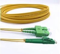 Elfcam® - 20m Câble à Fibre Optique SC/APC à LC/APC OS2 Monomode Duplex 9/125um LSZH