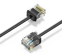 Elfcam® - 20m Câble Ethernet Slim Cat 6, Câble Réseau LAN WAN Cat6 32AWG,Ultra Slim Noir (20 Mètre)
