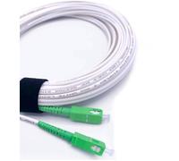 Elfcam® - 20m Câble Fibre Optique, Compatible avec Orange SFR Bouygues, Simplex Monomode SC-APC vers SC-APC, Blanc