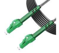 Elfcam® - 25m Câble à Fibre Optique en Acier Blindé, Convient aux Installations Extérieur et Intérieur, LC/APC à LC/APC Simplex Monomode Noir 3,0mm (25M)