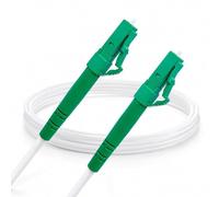 Elfcam - 2m Câble à Fibre Optique LC/APC 9° vers LC/APC 9° Simplex Monomode OS2 9/125μm LSZH, Blanc 2 Mètre