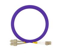 Elfcam® - 2m Câble à Fibre Optique OM4 LC/PC à SC/PC Multimode Duplex, Jarretière Fibre Optique 50/125um 2.0mm LSZH (2M)