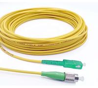 Elfcam® - 2m Câble à Fibre Optique SC/APC à FC/APC Monomode Simplex, 9/125μm Jarretière Optique LSZH Jaune(2M)