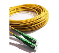 Elfcam® - 2m Câble Fibre Optique (jarretière Optique) SC/APC à SC/APC pour Orange Livebox SFR La Box Fibre Bouygues Telecom Bbox Mobistar (2M)