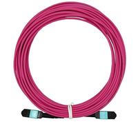 Elfcam® - 3 m Câble Fibre MPO-OM4 Multimode 12 Fibres, Type B, Violet, MPO Female to MPO Female, Optimisé Pour 40G QSFP+ SR4/CSR4 et 100G QSFP28 SR4 pour Centres De Données Haute Densité