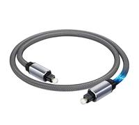 Elfcam®- 3 m Câble Optique Audio Numérique Toslink, Gaine en Nylon, Qualité Sonore Sans Perte(3 M)