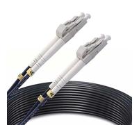 Elfcam® - 300m Câble à Fibre Optique LC/UPC vers LC/UPC OM3 Duplex Multimode 50/125um G657A2 pour Extérieur et Intérieur, 300 Mètres