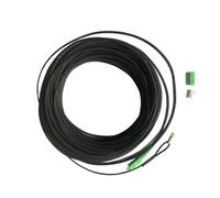 Elfcam - 50m Câble Fibre Optique Monomode G.657.B3 SC/APC,Très Souple avec Œillet de Traction pour Passage Mural ou Conduit - Intérieur/Extérieur - Compatible Orange Livebox,SFR Box,Bouygues Bbox