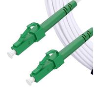 Elfcam® - 5m Câble à Fibre Optique LC/APC à LC/APC Monomode Simplex, 9/125μm Jarretière Optique LSZH Blanc (5M)