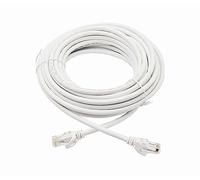 Elfcam® - 60m Câble Ethernet Cat 6, Rond Câble Réseau LAN WAN, Cat6 26AWG, 1Gbps avec Connecteurs RJ45 Haute Qualité, Blanc(60M)