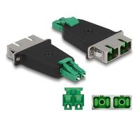 Elfcam® - Adaptateur à Fibre Optique Câble Monomode Duplex SC/APC Female à LC/APC Male, Lot de 1