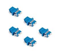 Elfcam® - Adaptateur/Coupleur pour Fibres optiques LC/UPC Monomode Duplex, Lot de 5