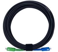 Elfcam® - Câble à Fibre Optique en Acier Blindé Compatible avec Freebox, Convient aux Installations Extérieur et Intérieur, SC/APC à SC/UPC Monomode Noir, 15M