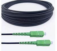 Elfcam® - Câble à Fibre Optique en Acier Blindé, Convient aux Installations Extérieur et Intérieur, Compatible avec Orange SFR Bouygues, SC/APC à SC/APC Monomode Noir, 5M