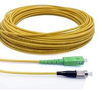 Elfcam® - Câble à Fibre Optique FC/UPC à SC/APC Simplex Monomode 9/125μm, Jarretière Optique LSZH (2M)