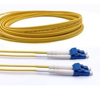 Elfcam®- Câble à Fibre Optique (Jarretière Optique) LC/UPC à LC/UPC, OS2 Monomode Duplex 9/125um (50M)