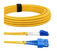 Elfcam® - Câble à Fibre Optique (Jarretière Optique) OS2 Monomode Duplex SC/UPC à LC/UPC (25M)