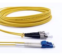 Elfcam® - Câble à Fibre Optique (Jarretière Optique) St/UPC à LC/UPC Monomode Duplex OS2 (3M)