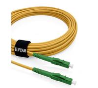 Elfcam® - Câble à Fibre Optique LC/APC à LC/APC Monomode Simplex, 9/125μm Jarretière Optique LSZH (1M)