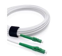 Elfcam® - Câble à Fibre Optique LC/APC à LC/APC Monomode Simplex, 9/125μm Jarretière Optique LSZH Blanc (25M)