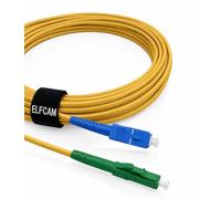 Elfcam® - Câble à Fibre Optique LC/APC à SC/UPC Monomode Simplex, 9/125μm Jarretière Optique LSZH (0,5M)