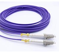 Elfcam Câble à Fibre Optique LC/UPC à LC/UPC OM4 Multimode Duplex, Jarretière Fibre Optique 50/125um LSZH (10M)
