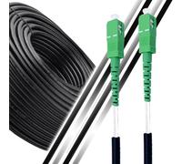 Elfcam® -Câble à Fibre Optique pour Extérieur, Simplex Monomode SC/APC à SC/APC 5,0mm, Compatible avec Orange Livebox, SFR La Box Fibre et Bouygues Bbox (300M)