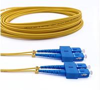 Elfcam® - Câble à Fibre Optique SC/UPC à SC/UPC Duplex Monomode, Jarretière Optique 9/125um OS2 LSZH (50M)