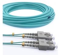 Elfcam® - Câble à Fibre Optique SC/UPC à SC/UPC OM3 Multimode Duplex 50/125um LSZH (25M)