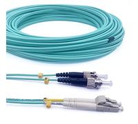 Elfcam® - Câble à Fibre Optique ST/UPC à LC/UPC OM3 Multimode Duplex 50/125um LSZH (2M)