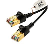 Elfcam® - Câble Ethernet Cat 8 Slim, Câble Réseau LAN WAN, Cat 8 SFTP 32AWG, 50m