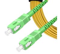 Elfcam Câble Fibre Optique Monomode Simplex SC/APC-SC/APC 10Gbps 9/125μm LSZH - Haute Vitesse Réseau - Jaune - 30m