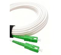 Elfcam - Câble Fibre Optique SC/APC à SC/APC - 1m (Blanc), Simplex Monomode OS2 9/125μm LSZH, Compatible Livebox, SFR, Bbox