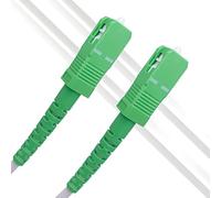 Elfcam - Câble Fibre Optique SC/APC à SC/APC - 2m (Blanc), Simplex Monomode OS2 9/125μm LSZH, Compatible Livebox, SFR, Bbox