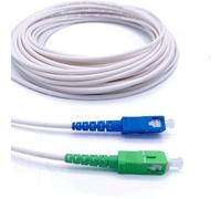 Elfcam - Cable/Rallonge Fibre Optique (Freebox) - Jarretière Simplex Monomode SC-APC a SC-UPC - Blindage et Connecteur Renforcée - Perte Très Fiable - Blanc, 7M