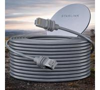 Elfcam - 25m Câble Starlink Gen 3, Câble Ethernet Cat6 26AWG pour Convient aux Installations Extérieur et Intérieur, Rallonge de Câble Starlink Gen 3/Mini, 25 Mètres