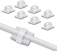 Elfcam® - Clips de Câble Adhésif Réglable pour Gestion de Câble à Fibre Optique, Attache Fil et le Cordon dans la Maison ou le Bureau (Lot de 50)