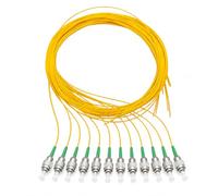 Elfcam - Fibre Optique Pigtail 12Fibres Monomode Simplex FC/APC 9/125um OS2, Jaune
