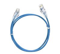 Elfcam - Lot de 20 Bleu Câbles Ethernet Cat 6A, Ultra Slim 10Gbps 28AWG UTP OD3,6mm 500MHz, Cordons Cuivre pur Cat6a Fin 10Go pour Centres de Données，1,5M