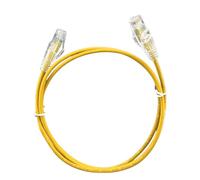 Elfcam - Lot de 20 Jaune Câbles Ethernet Cat 6A, Ultra Slim 10Gbps 28AWG UTP OD3,6mm 500MHz, Cordons Cuivre pur Cat6a Fin 10Go pour Centres de Données,15M