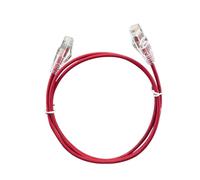 Elfcam - Lot de 20 Rouge Câbles Ethernet Cat 6A, Ultra Slim 10Gbps 28AWG UTP OD3,6mm 500MHz, Cordons Cuivre pur Cat6a Fin 10Go pour Centres de Données，5M