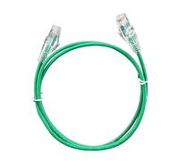Elfcam - Lot de 20 Vert Câbles Ethernet Cat 6A, Ultra Slim 10Gbps 28AWG UTP OD3,6mm 500MHz, Cordons Cuivre pur Cat6a Fin 10Go pour Centres de Données，20M